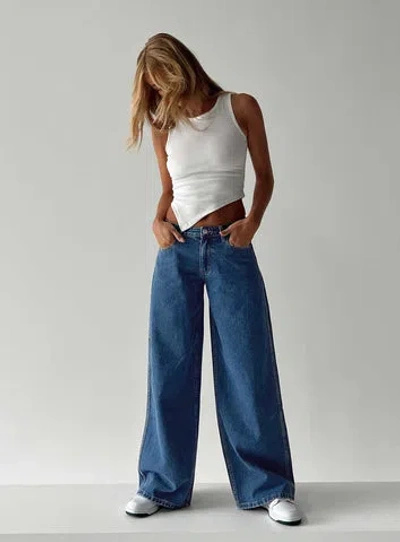 Shop Pp Dnm Ramos Low Rise Jeans In Denim