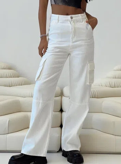 Shop Pp Dnm Millard Cargo Jeans In White