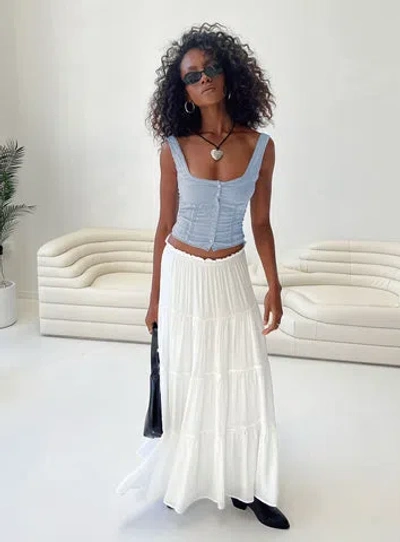 Shop Princess Polly Mya Maxi Skirt In White