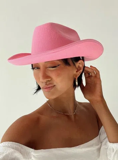 Shop Princess Polly Coulson Cowboy Hat In Pink