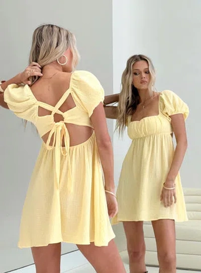 Shop Princess Polly Let's Dance Mini Dress In Yellow