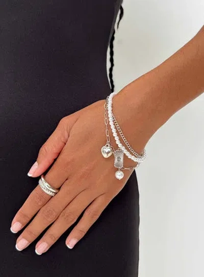 Shop Princess Polly Daintree Charm Bracelet In Silver