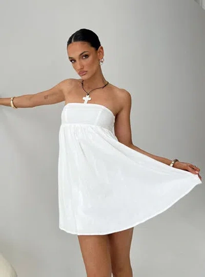 Shop Princess Polly Osment Strapless Mini Dress In White