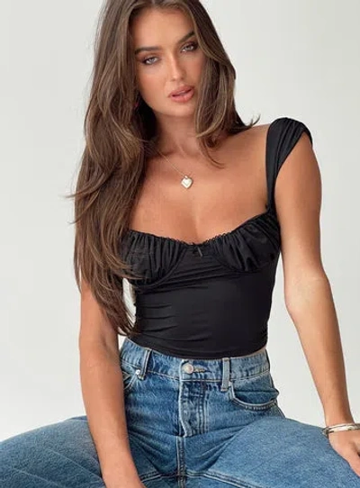 Shop Princess Polly Soft Fit Candyce Top In Black