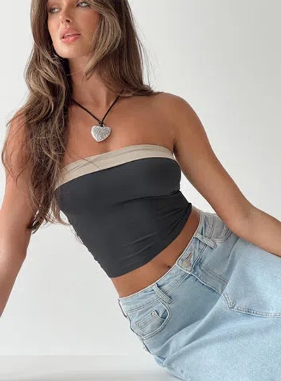Shop Princess Polly Soft Fit Miko Tube Top In Slate