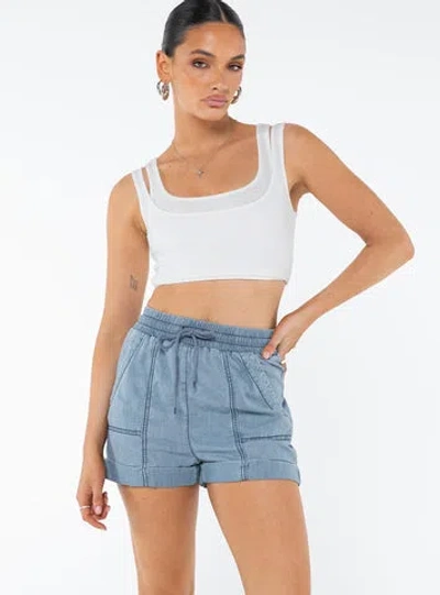 Shop Princess Polly Milady Shorts In Light Blue