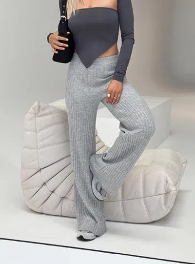 Shop Princess Polly Montana Knit Pants In Grey Marle