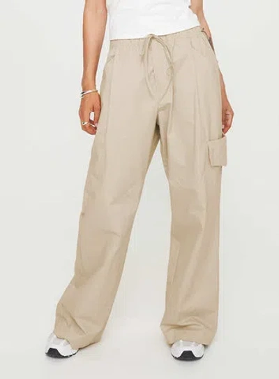 Shop Princess Polly Isadore Cargo Pants In Beige