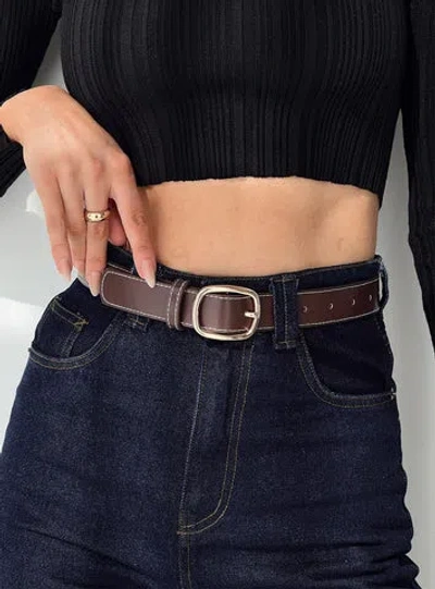 Shop Princess Polly Lower Impact Weekend Travels Belt In Brown