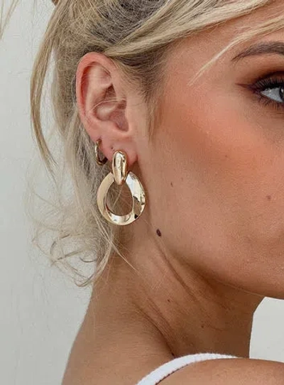 Shop Princess Polly Lower Impact Dallia Earrings In Gold