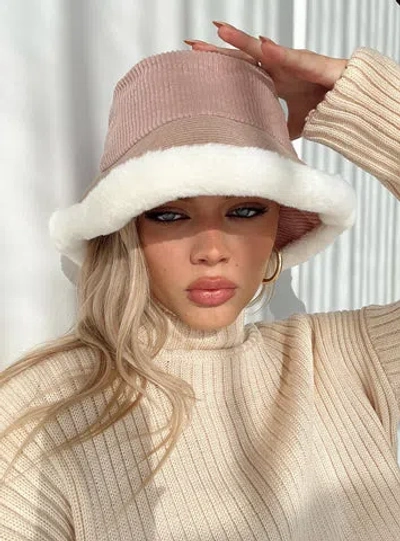 Shop Princess Polly Magee Corduroy Hat In Pink
