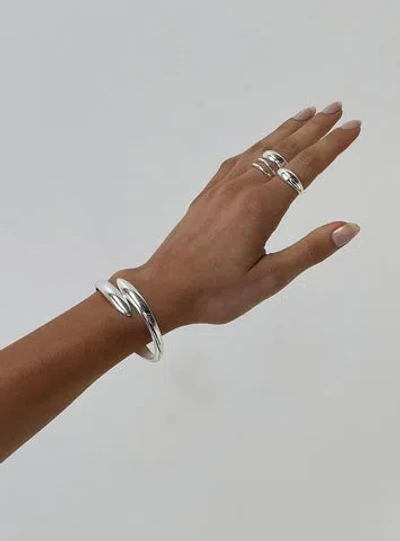 Shop Princess Polly Lower Impact Barberry Cuff In Silver