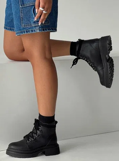 Shop Princess Polly Cappie Boots In Black
