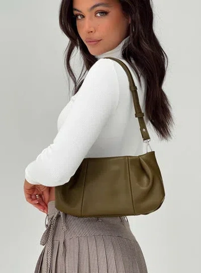Shop Princess Polly Crate Shoulder Bag In Green