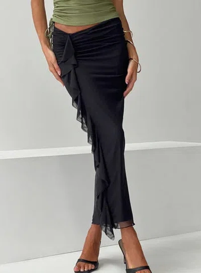 Shop Princess Polly Lower Impact Fleming Maxi Skirt In Black