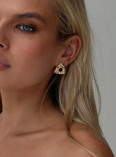 Shop Princess Polly Lower Impact Hayworth Earrings In Gold