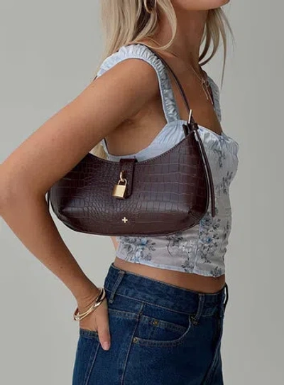 Shop Princess Polly Peta & Jain Latch Shoulder Bag In Brown