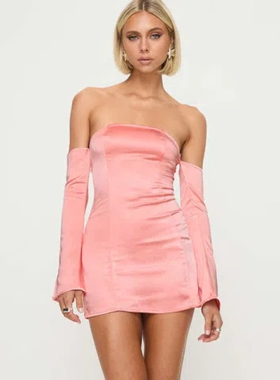 Shop Princess Polly Amalea Mini Dress In Dusty Pink