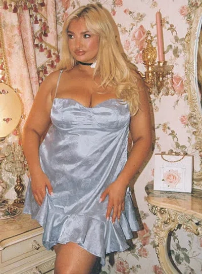Shop Princess Polly Curve Secret Admirer Mini Dress In Blue