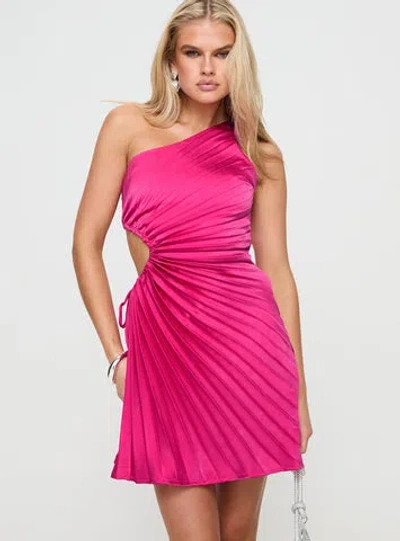 Shop Princess Polly Celestina One Shoulder Mini Dress In Pink