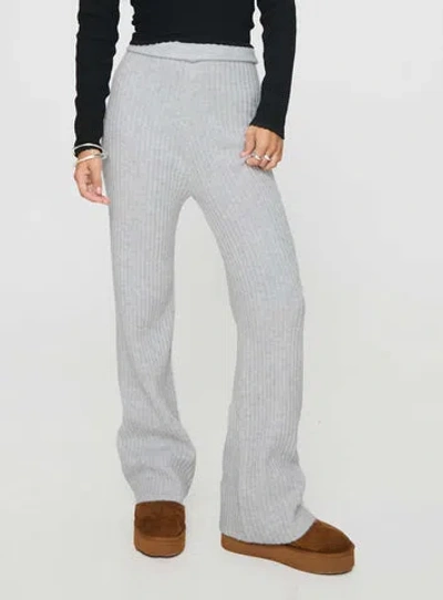 Shop Princess Polly Lower Impact Templa Knit Pants In Grey Marle