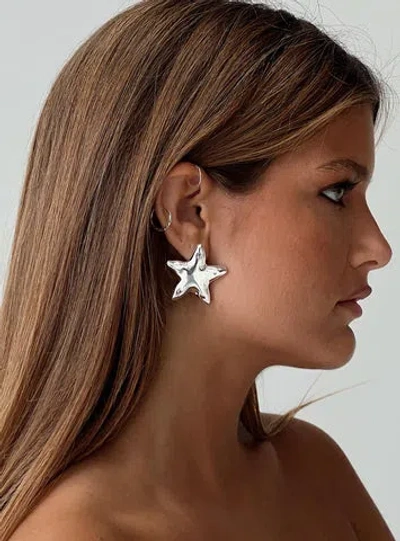 Shop Princess Polly Lower Impact Pretty Lady Earrings In Silver