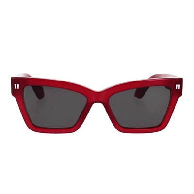 Shop Off-white Sunglasses In Red