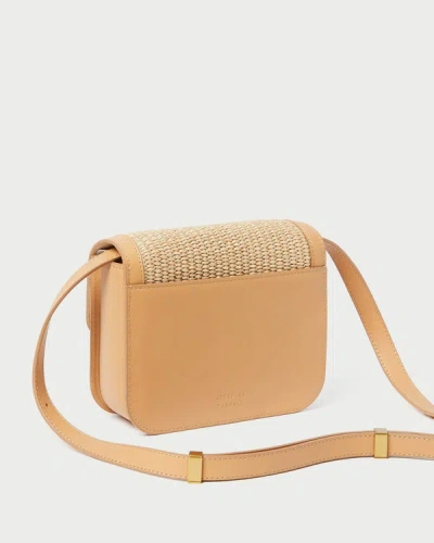 Shop Loeffler Randall Desi Natural Straw Crossbody Bag In Brown