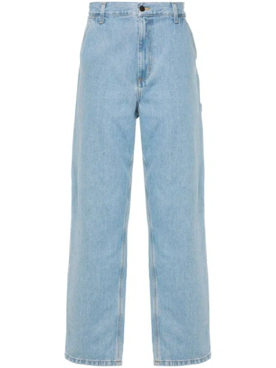 Shop Carhartt Wip Straight Leg Jeans In Blue