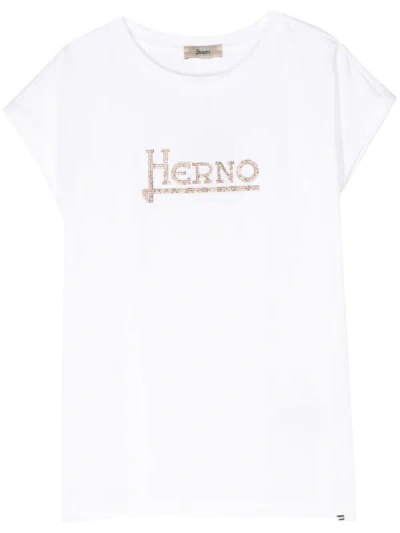 Shop Herno T-shirt With Logo In White
