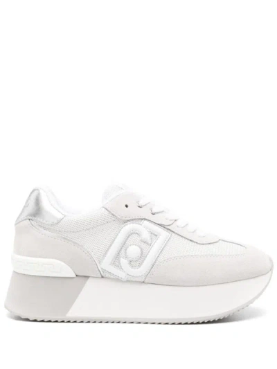 Shop Liu •jo Liu Jo Sneakers With Logo Detail In White