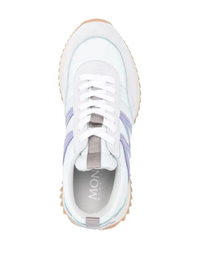 Shop Moncler 'pacey' Sneakers In Celeste E Bianco