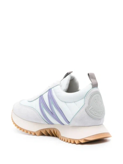 Shop Moncler 'pacey' Sneakers In Celeste E Bianco
