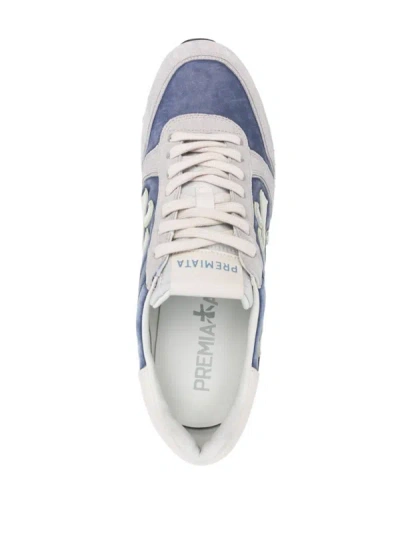 Shop Premiata 'mick 6819' Sneakers In Blu E Grigio