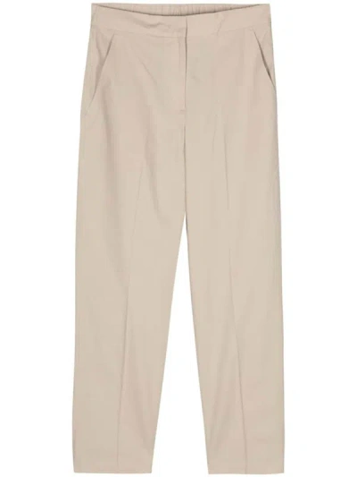 Shop Seventy High Waisted Trousers In Beige