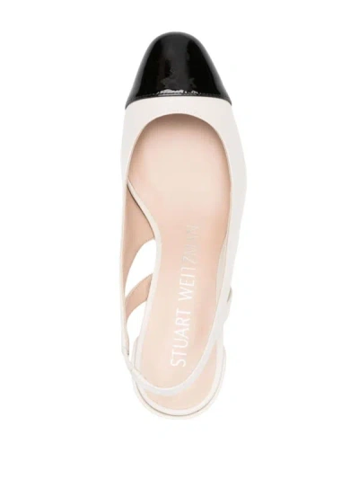 Shop Stuart Weitzman 'sleek 50' Slingback In Beige E Nero