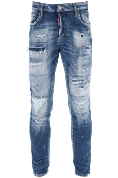 Shop Dsquared2 Destroyed Effect Skater Jeans.