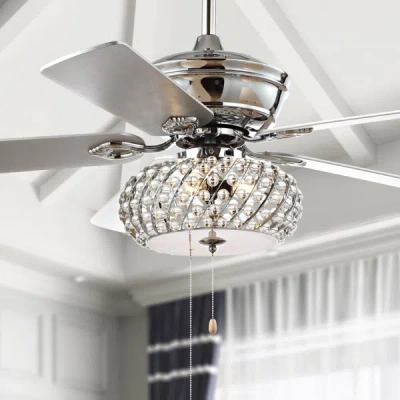 Jonathan Y Crista 52" 3-light Metal/wood Led Ceiling Fan
