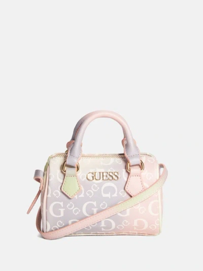Shop Guess Factory Kylee Mini Satchel In Silver