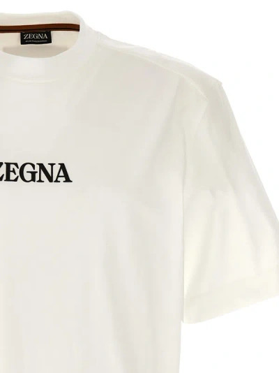 Shop Zegna Logo T-shirt White
