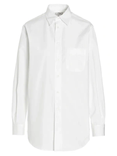 Shop Maison Margiela Poplin Shirt Shirt, Blouse White