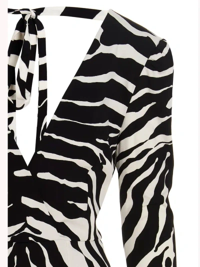 Shop Dolce & Gabbana Zebra Dresses White/black