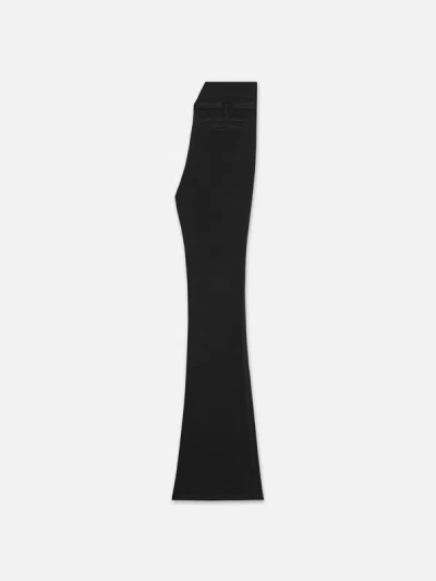 Shop Frame The Jetset Flare Pintuck Jeans In Black