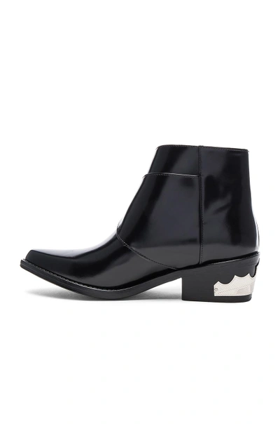 Shop Toga Pulla Polished Leather Booties In Black