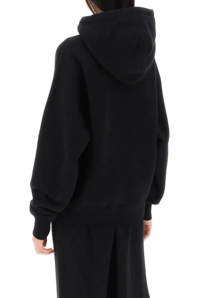 Shop Ami Alexandre Mattiussi Ami Alexandre Matiussi "ami De Coeur Hooded Women In Black