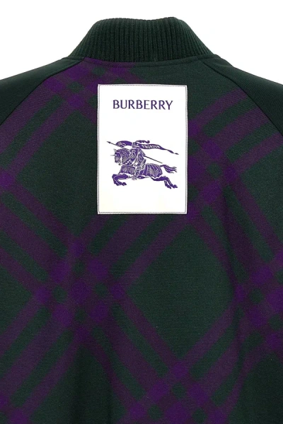 Shop Burberry Men Check Reversible Bomber Jacket In Multicolor
