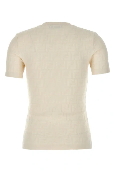 Shop Fendi Women 'ff' Sweater In White