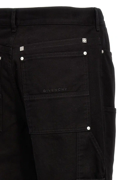 Shop Givenchy Men 'zip Off Carpenter' Jeans In Black