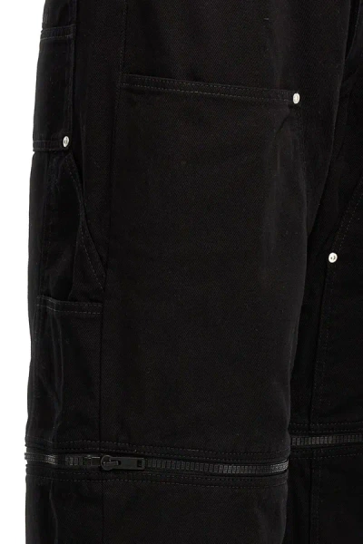Shop Givenchy Men 'zip Off Carpenter' Jeans In Black