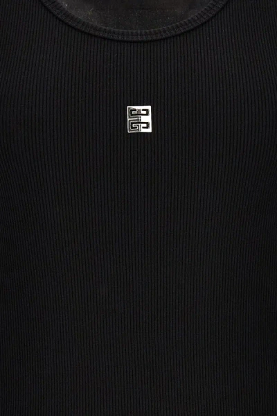 Shop Givenchy Women Logo Plaque Top In Black
